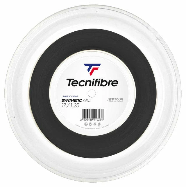 Tecnifibre Synthetic Gut 17 Tennis String Reel (Black)